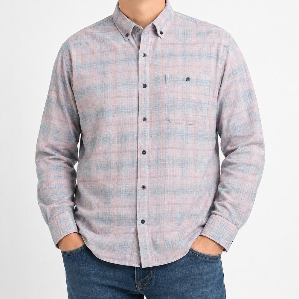 Legacy Copper & Oak Shirt Mens 2XL Red Blue Plaid Corduroy Long Sleeve Button-Up